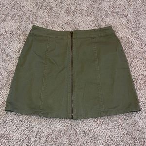Army green skirt